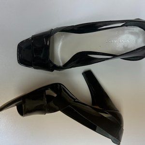Nine West, Black patent, Size 10